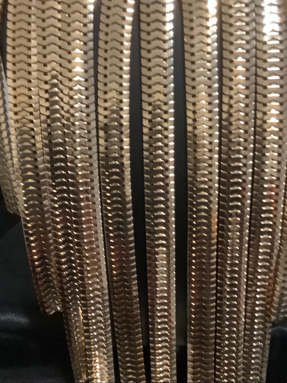 Gold Statement Fringe Bib Necklace - Women Jewelry - Picture 2 of 3